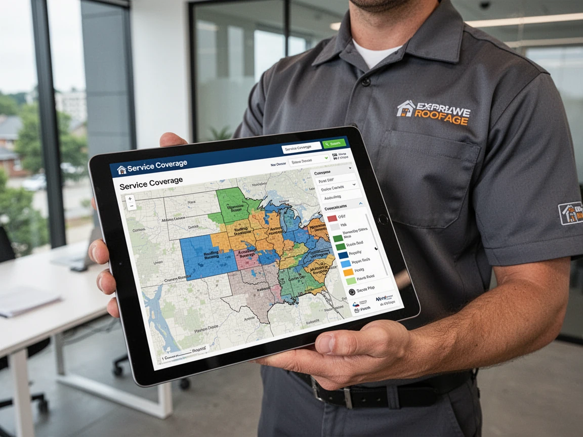 Roofing Service Areas Map